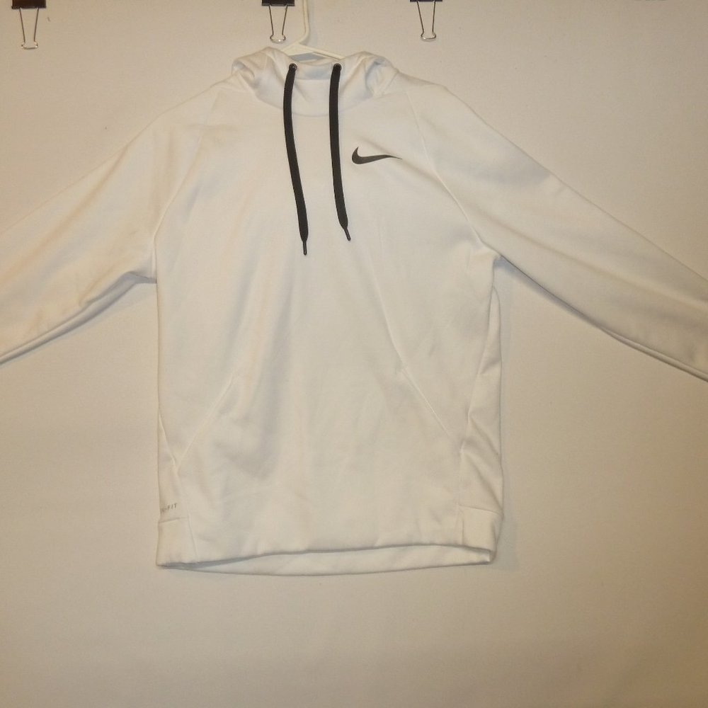 Nike Woman's Medium Hoodie Dri-Fit White Great Shape!